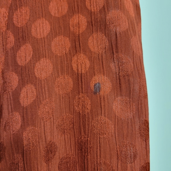 Women's Max Studio Burnt Orange Long Sleeve Flowy Blouse, Size Large - Picture 14 of 16